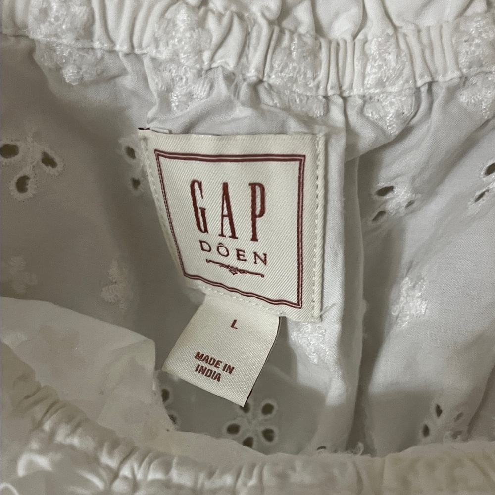 GAP White Textured Midi Dress - Picture 3 of 6